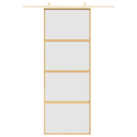 Porta Scorrevole Dorata 76x205 Vetro Smerigliato ESG Alluminiocod mxl 83759