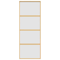 Porta Scorrevole Dorata 76x205 Vetro Smerigliato ESG Alluminio 155181