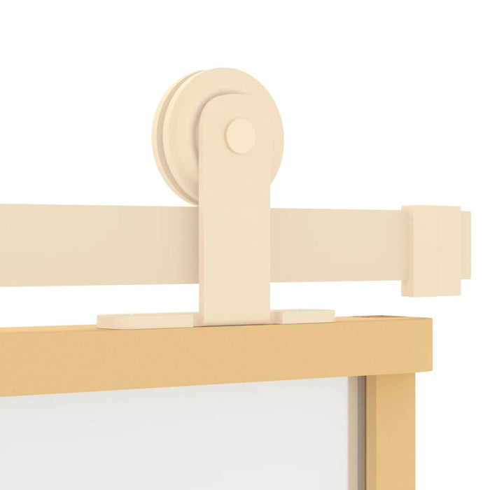 Porta Scorrevole Dorata 76x205 Vetro Smerigliato ESG Alluminio 155181