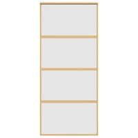 Porta Scorrevole Dorata 90x205 Vetro Smerigliato ESG Alluminio 155182