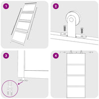 Porta Scorrevole Dorata 90x205 Vetro Smerigliato ESG Alluminio 155182