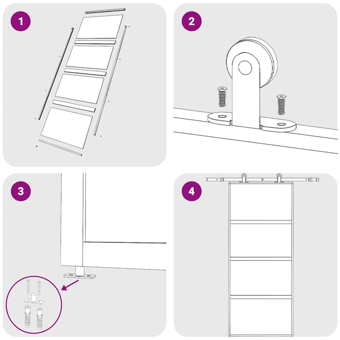 Porta Scorrevole Dorata 90x205 Vetro Smerigliato ESG Alluminio 155182