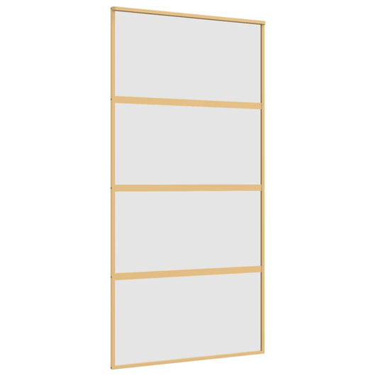 Porta Scorrevole Oro 102,5x205 Vetro Smerigliato ESG Alluminiocod mxl 83758