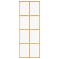 Porta Scorrevole Dorata 76x205 Vetro Trasparente ESG Alluminio 155184