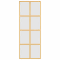 Porta Scorrevole Dorata 76x205 Vetro Smerigliato ESG Alluminio 155187