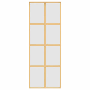 Porta Scorrevole Dorata 76x205 Vetro Smerigliato ESG Alluminio 155187