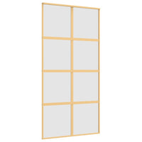 Porta Scorrevole Oro 102,5x205 Vetro Smerigliato ESG Alluminiocod mxl 107693