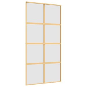 Porta Scorrevole Oro 102,5x205 Vetro Smerigliato ESG Alluminiocod mxl 107693