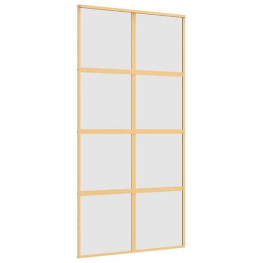 Porta Scorrevole Oro 102,5x205 Vetro Smerigliato ESG Alluminiocod mxl 107693
