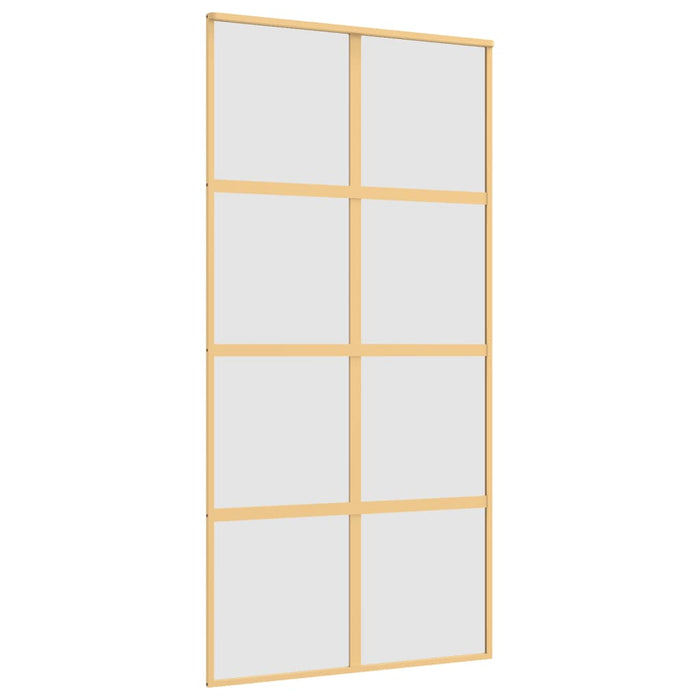 Porta Scorrevole Oro 102,5x205 Vetro Smerigliato ESG Alluminiocod mxl 107693