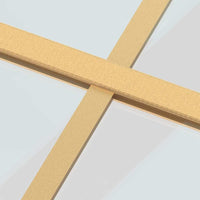 Porta Scorrevole Dorata 76x205 Vetro Trasparente ESG Alluminio 155190