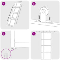 Porta Scorrevole Dorata 76x205 Vetro Trasparente ESG Alluminio 155190