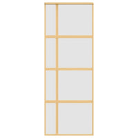 Porta Scorrevole Dorata 76x205 Vetro Smerigliato ESG Alluminio 155193