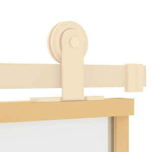 Porta Scorrevole Dorata 76x205 Vetro Smerigliato ESG Alluminio 155193