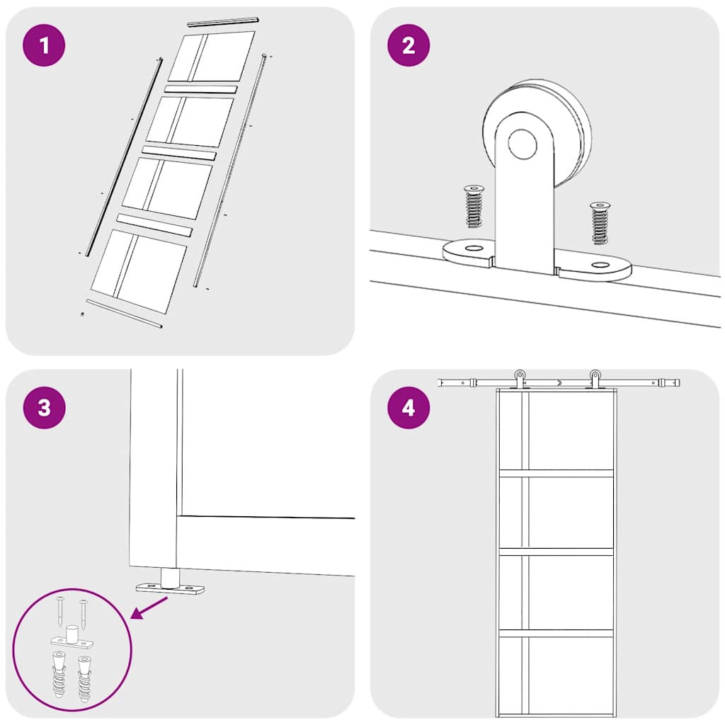 Porta Scorrevole Dorata 76x205 Vetro Smerigliato ESG Alluminio 155193