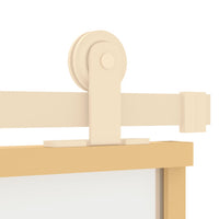 Porta Scorrevole Dorata 90x205 Vetro Smerigliato ESG Alluminio 155194