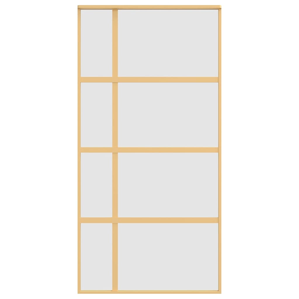 Porta Scorrevole Oro 102,5x205 Vetro Smerigliato ESG Alluminio 155195