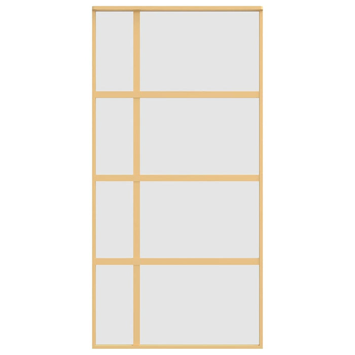 Porta Scorrevole Oro 102,5x205 Vetro Smerigliato ESG Alluminio 155195