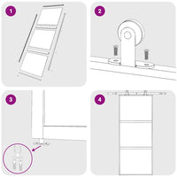 vidaXL Porta Scorrevole Nera 90x205 cm in Vetro Temperato e Alluminio
