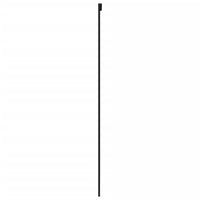 Porta Scorrevole Nera 102,5x205 cm Vetro Temperato e Alluminio