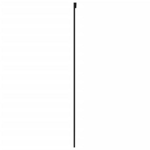 Porta Scorrevole Nera 102,5x205 cm Vetro Temperato e Alluminio