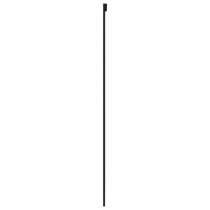 Porta Scorrevole Nera 102,5x205 cm Vetro Temperato e Alluminio