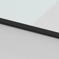 Porta Scorrevole Nera 90x205 cm in Vetro Temperato e Alluminio