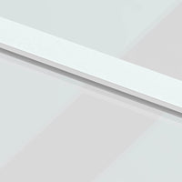 Porta Scorrevole Bianca 76x205 cm Vetro Temperato e Alluminio 155204