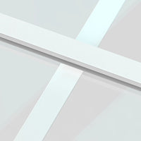 Porta Scorrevole Bianca 76x205 cm Vetro Temperato e Alluminio