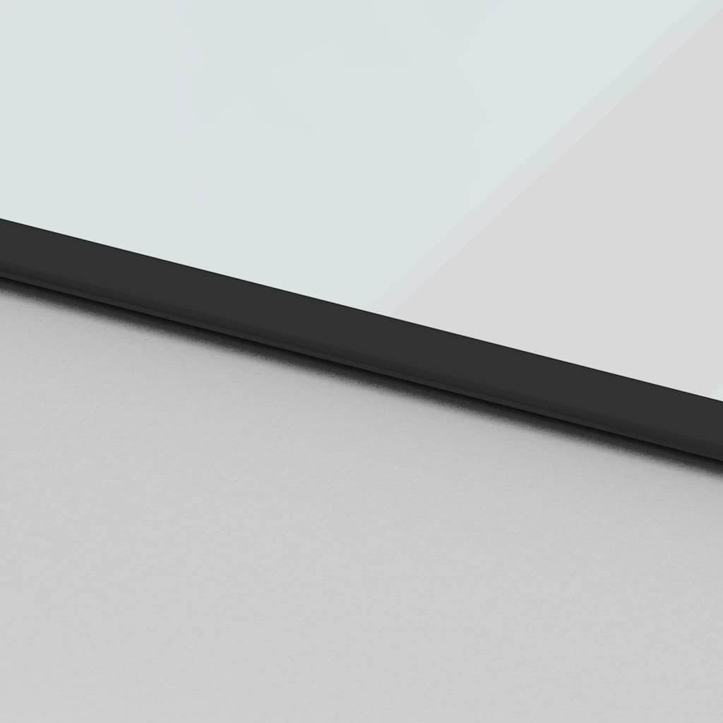 vidaXL Porta Scorrevole Nera 102,5x205 cm Vetro Temperato e Alluminio