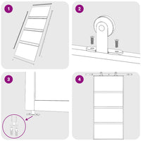 vidaXL Porta Scorrevole Nera 102,5x205 cm Vetro Temperato e Alluminio