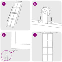 vidaXL Porta Scorrevole Nera 90x205 cm in Vetro Temperato e Alluminio