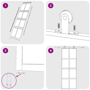 vidaXL Porta Scorrevole Nera 90x205 cm in Vetro Temperato e Alluminio