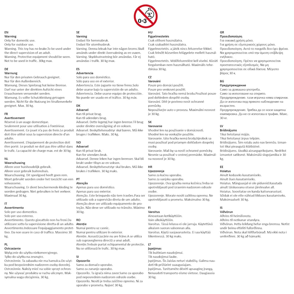 Bicicletta Senza Pedali per Bambini Grigio Stampato 358363