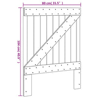 Testiera-Testata 80x104 cm in Legno Massello di Pino 162555