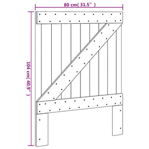 Testiera-Testata 80x104 cm in Legno Massello di Pino 162555