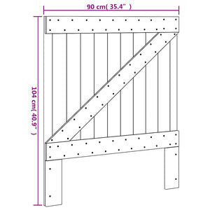 Testiera 90x104 cm in Legno Massello di Pino 358397