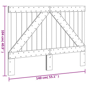 Testiera 140x104 cm in Legno Massello di Pino 358399