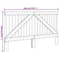 Testiera 180x104 cm in Legno Massello di Pino 358401