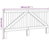 Testiera 200x104 cm in Legno Massello di Pino 358402