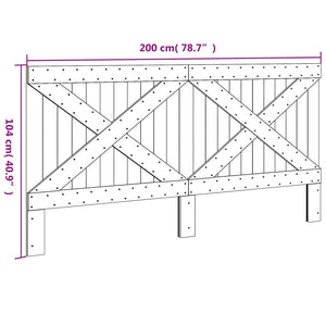 Testiera 200x104 cm in Legno Massello di Pino 358409