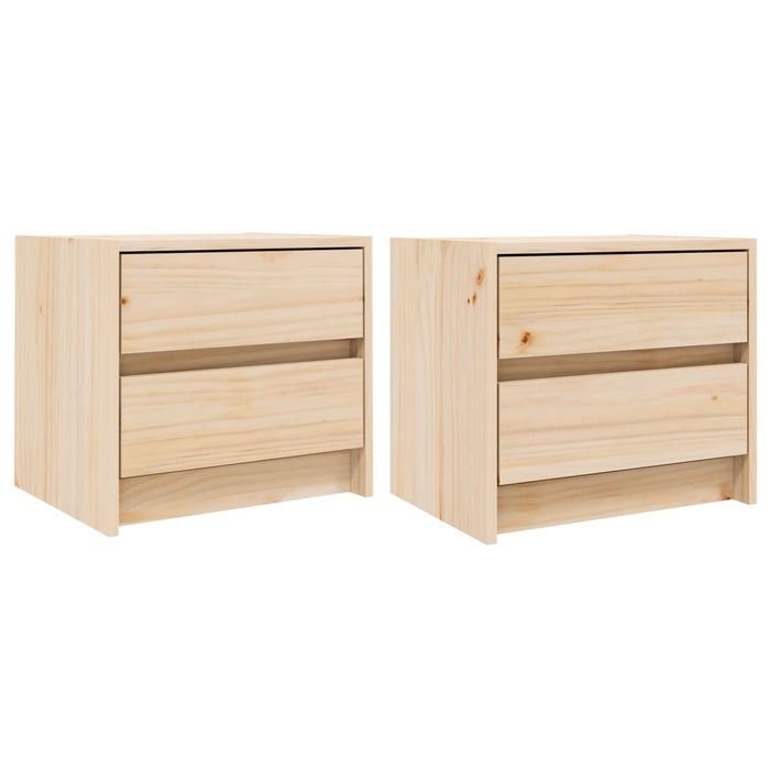 Comodini 2 pz-Set di 2 Tavolino da notte 40x31x35,5 cm in Legno Massello di Pino