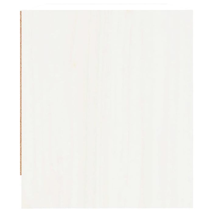 Comodini 2 pz Bianchi 40x31x35,5 cm in Legno Massello di Pino 836138