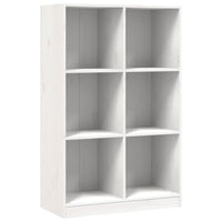 Libreria Bianca 70x33x110 cm in Legno Massello di Pino 836142