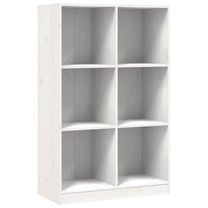 Libreria Bianca 70x33x110 cm in Legno Massello di Pino 836142