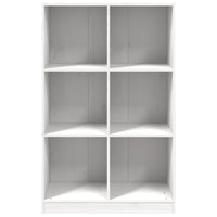 Libreria Bianca 70x33x110 cm in Legno Massello di Pino 836142