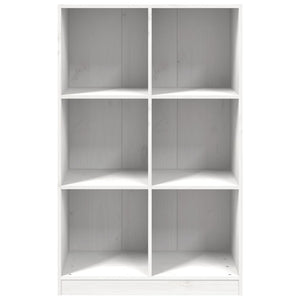 Libreria Bianca 70x33x110 cm in Legno Massello di Pino 836142