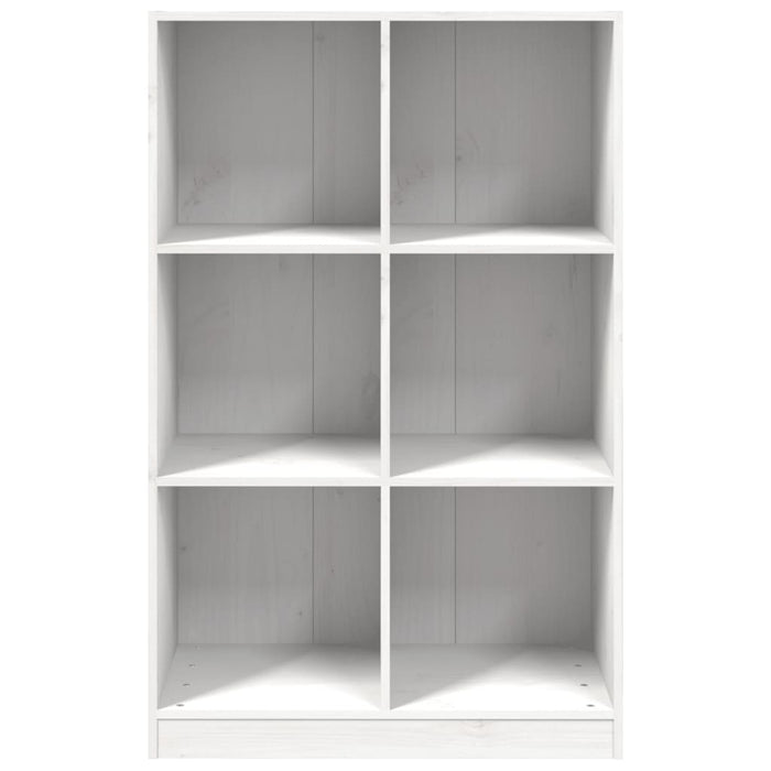 Libreria Bianca 70x33x110 cm in Legno Massello di Pino 836142