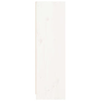 Libreria Bianca 70x33x110 cm in Legno Massello di Pino 836142