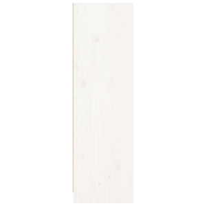 Libreria Bianca 70x33x110 cm in Legno Massello di Pino 836142